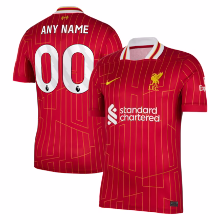 Liverpool Nike 2024/2025 Custom Home Jersey - Red - Fan Version
